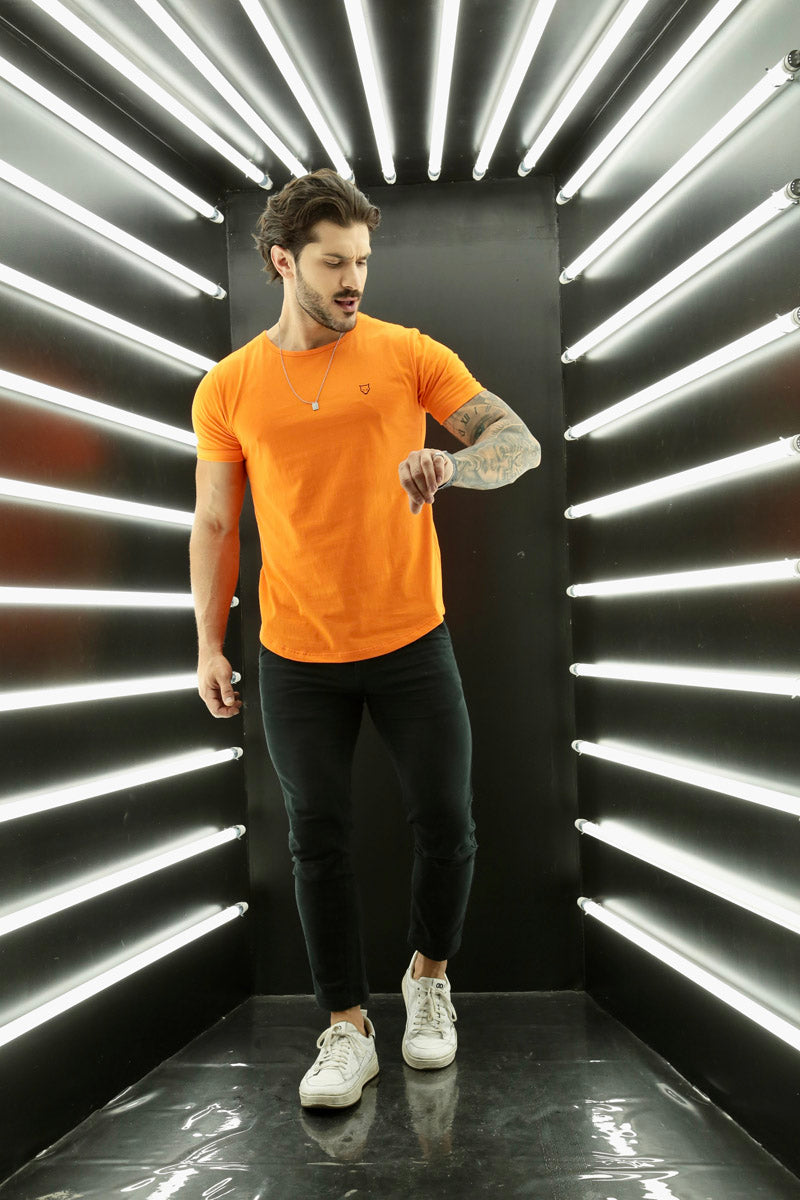 Camiseta Long Line Volk Culture Laranja