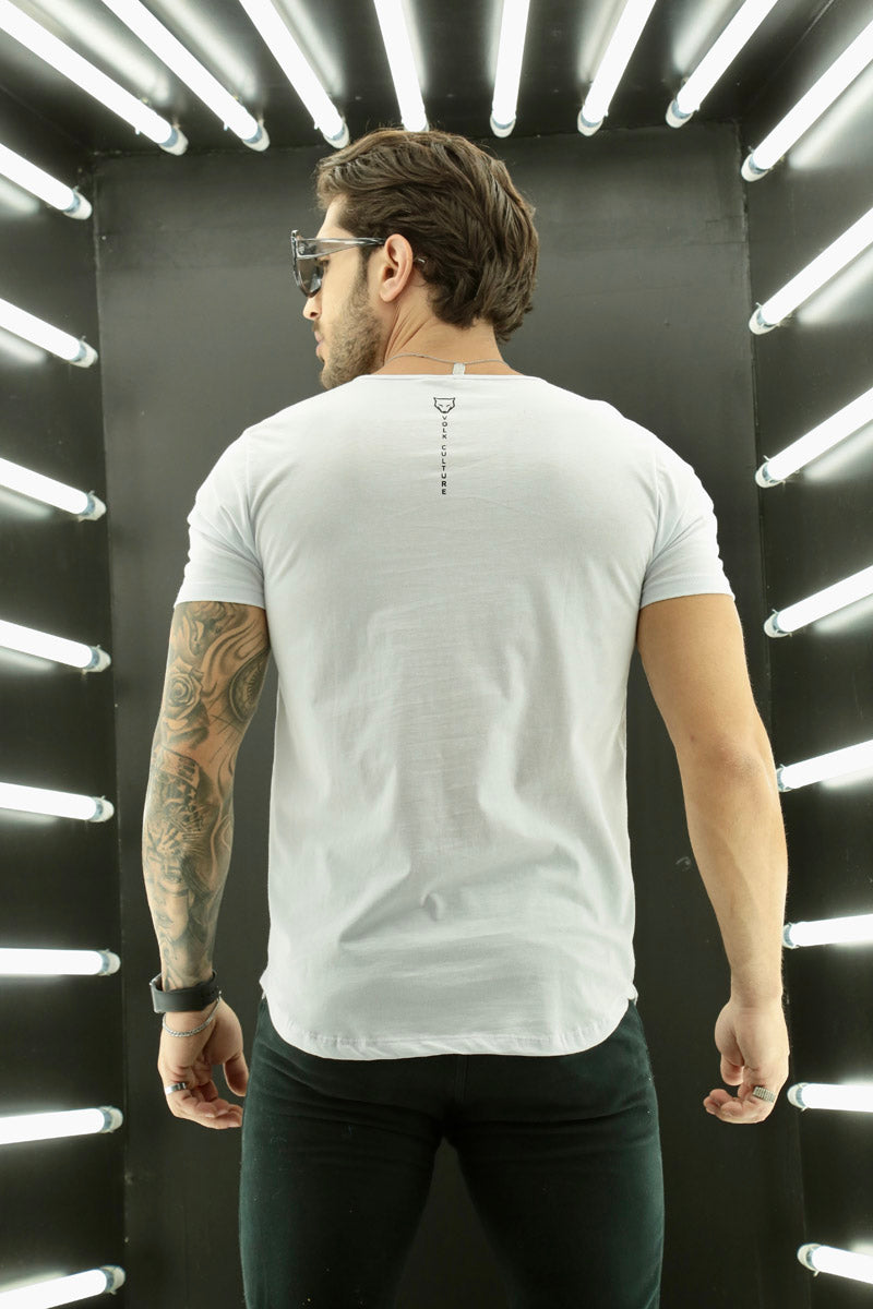 Camiseta Long Line Volk Culture Branca