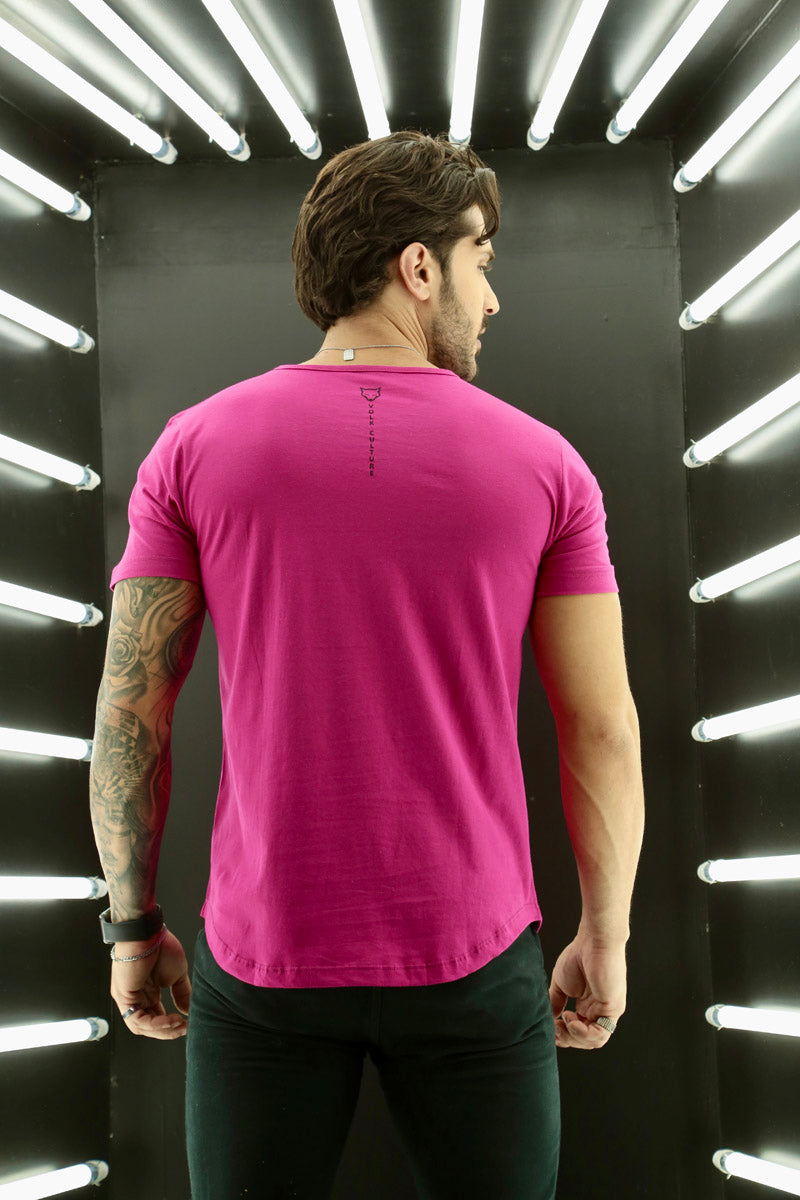 Camiseta Long Line Volk Culture Rosa