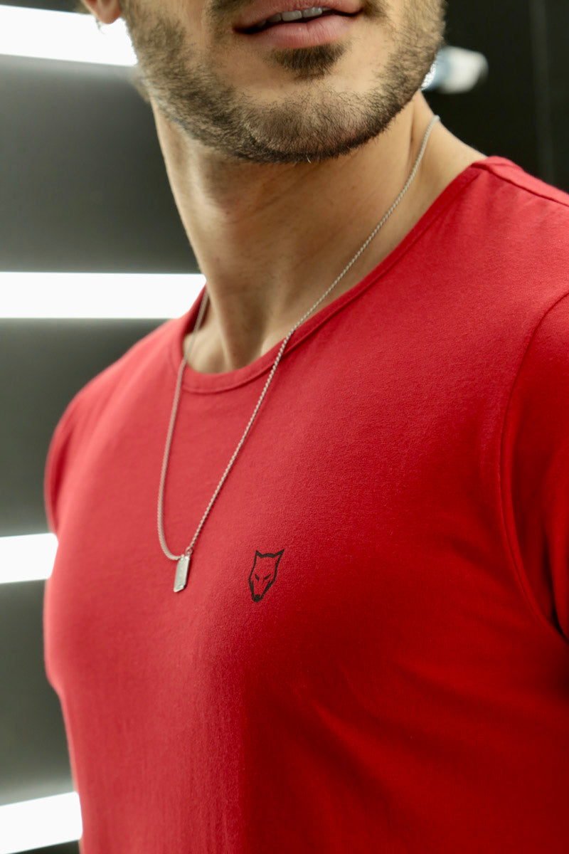 Camiseta Long Line Volk Culture Vermelha