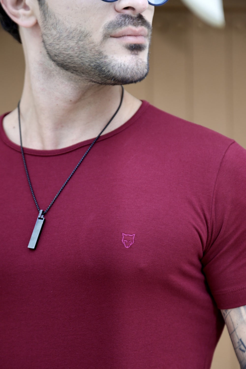 Camiseta Básica Cotton Vinho Volk Culture