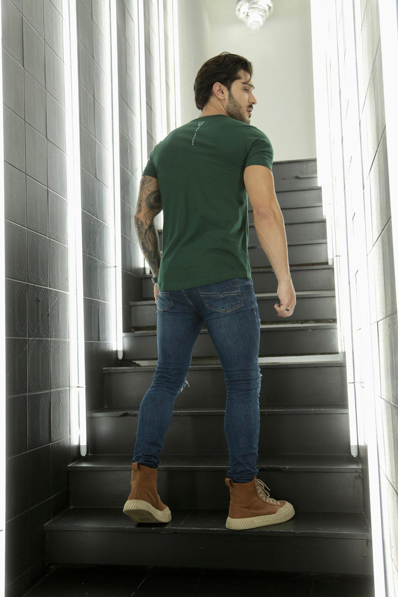 Camiseta Long Line Volk Culture Verde