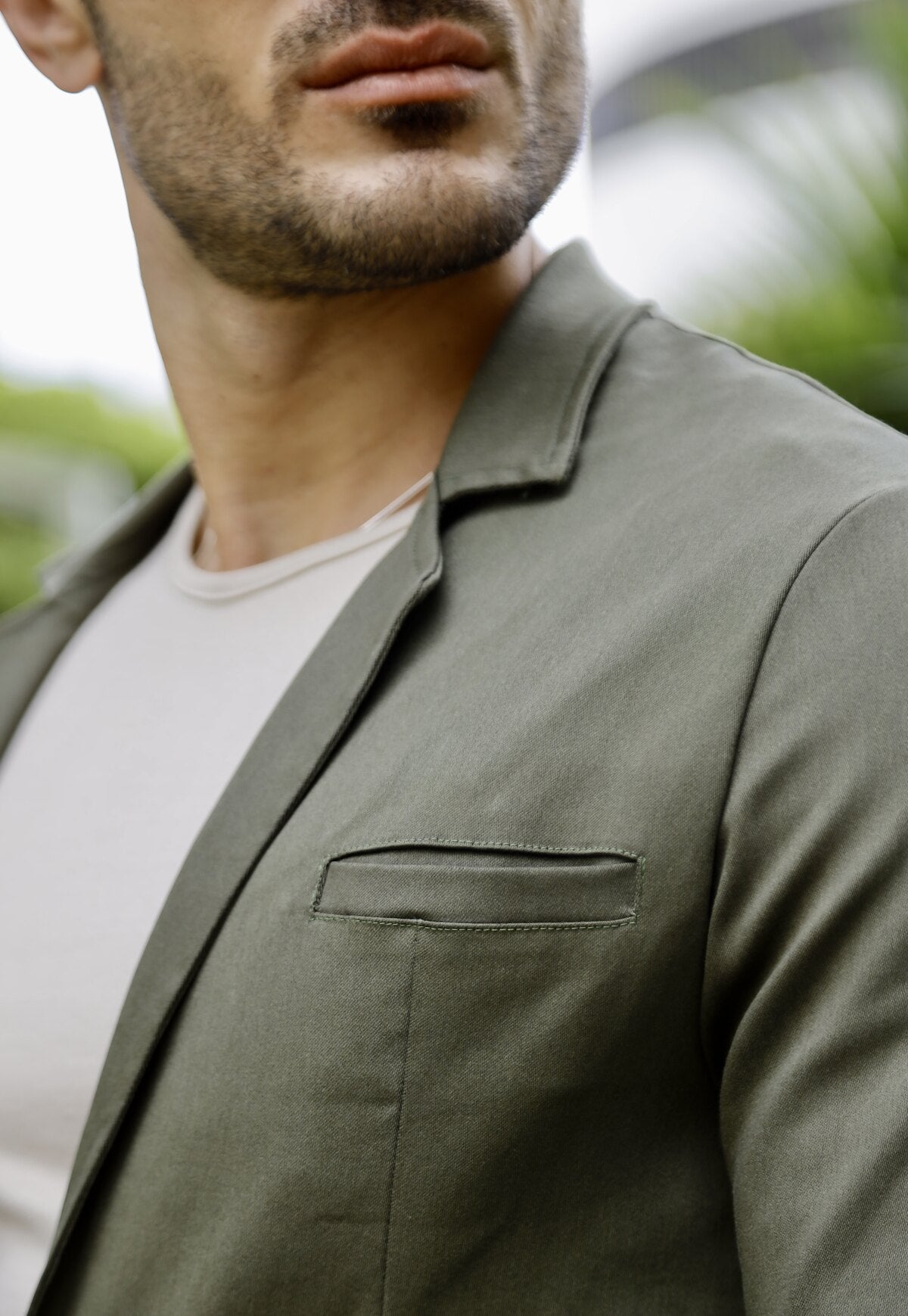 Blazer Sarja Alfaiataria Milano Masculina Verde