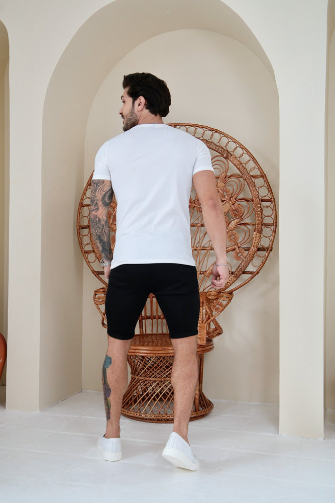 Camiseta Canelada Branca Logo Metal Volk Culture Supreme