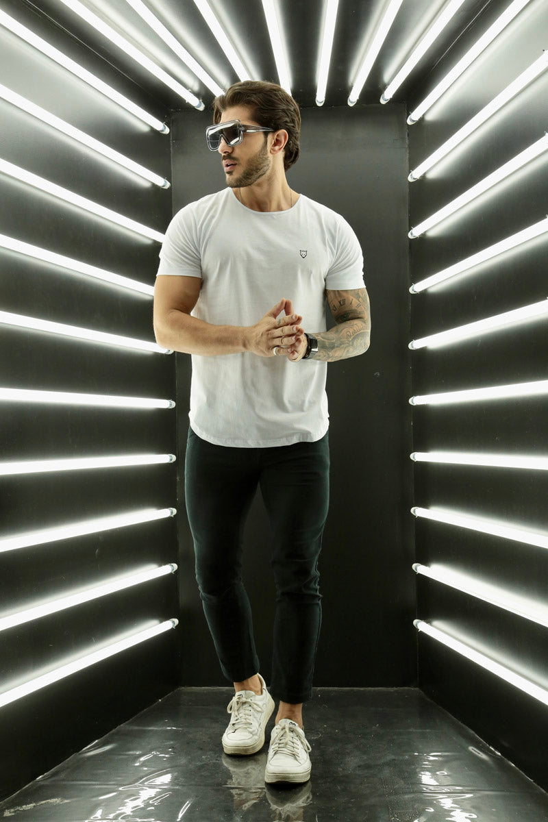 Camiseta Long Line Volk Culture Branca