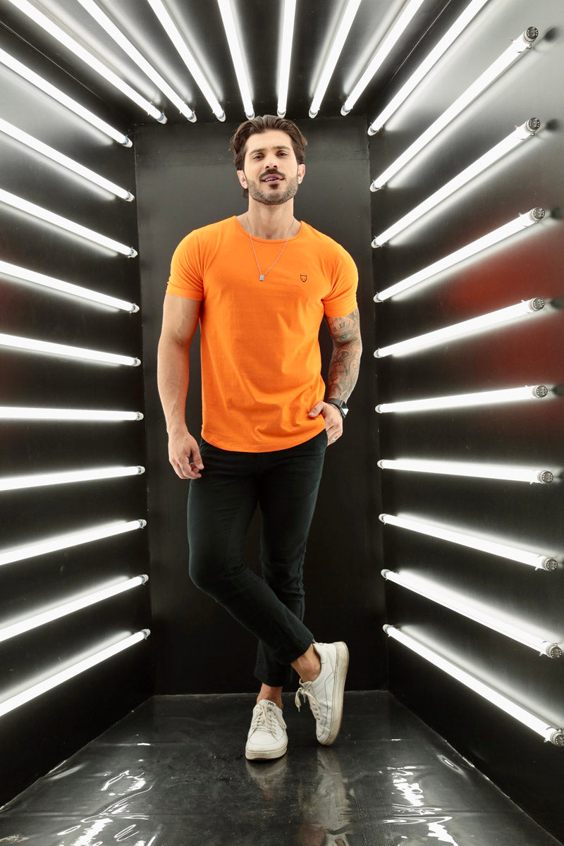 Camiseta Long Line Volk Culture Laranja