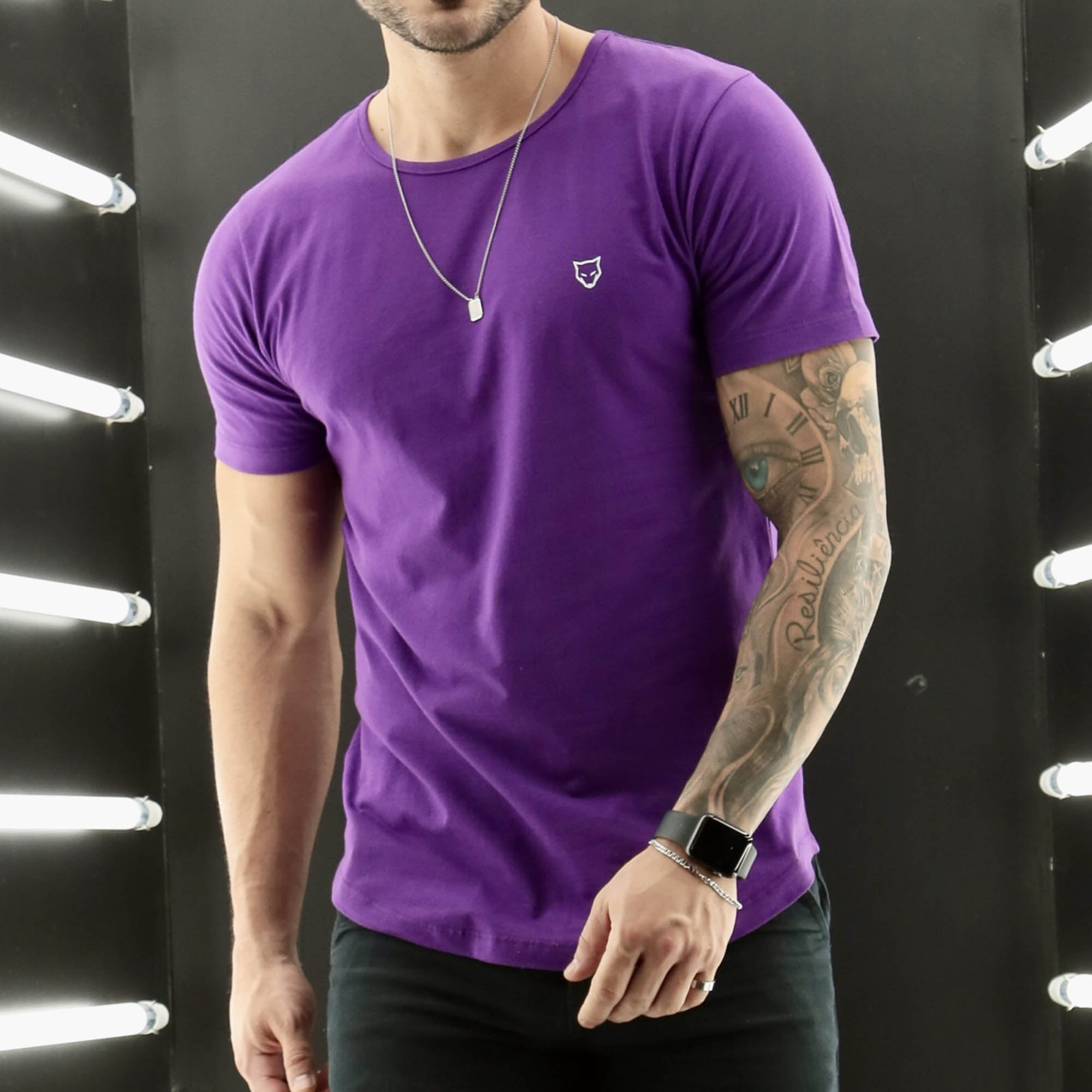 Camiseta Long Line Volk Culture Roxo