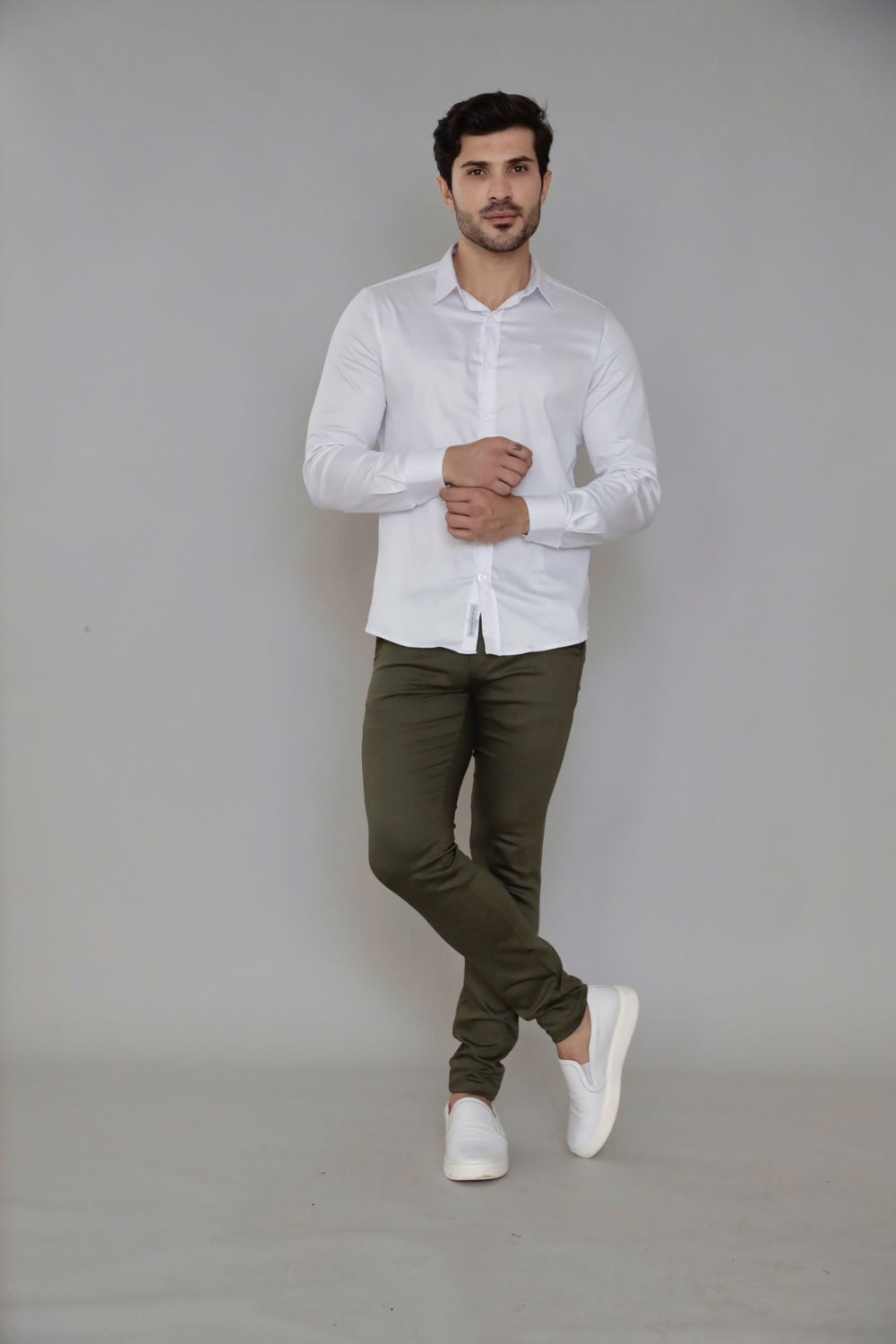 Camisa Social Gola Italiana Branca Algodão Egípcio Elegance Manga Longa