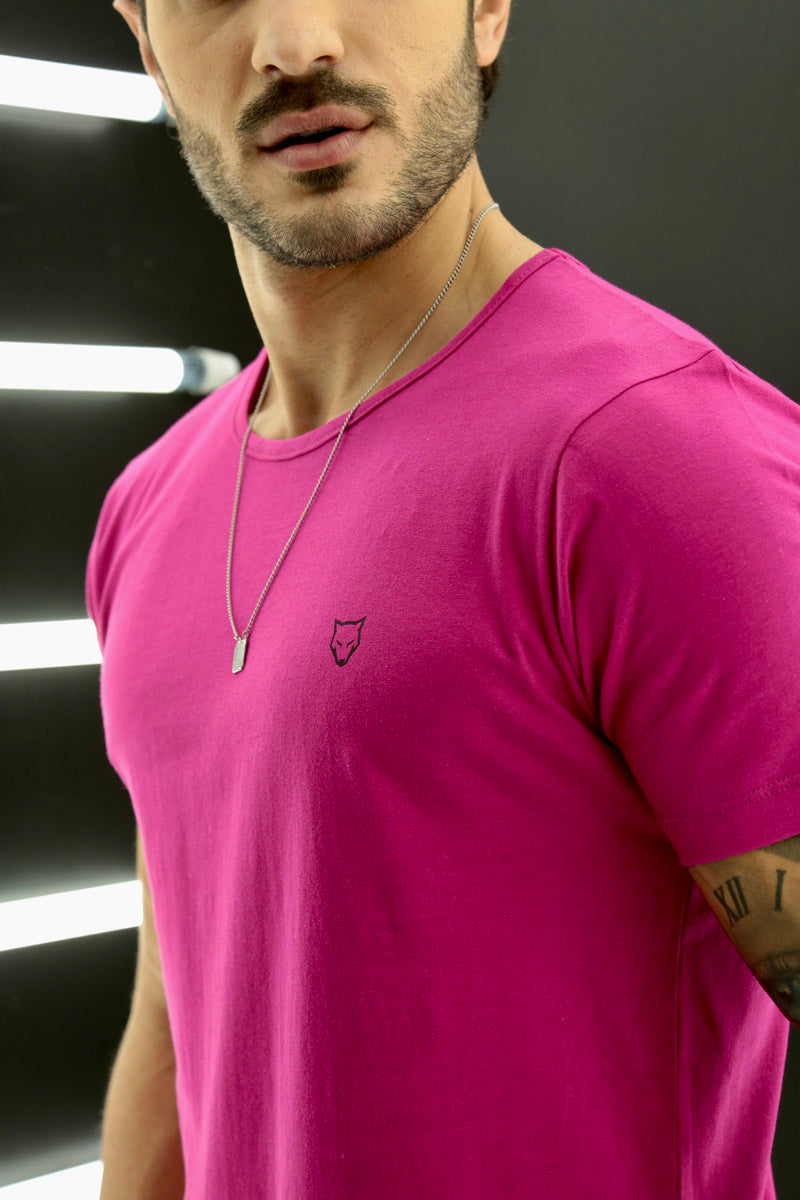 Camiseta Long Line Volk Culture Rosa