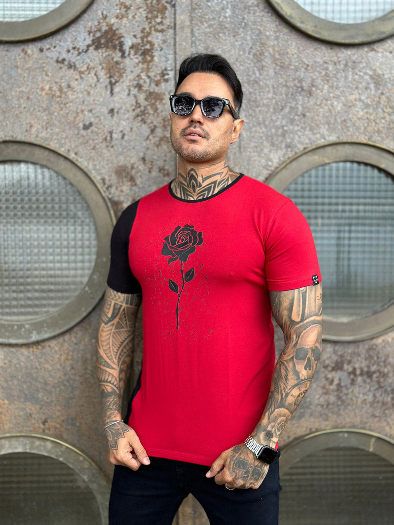 Camiseta Vermelha Cotton Volk Culture Silk Rosa