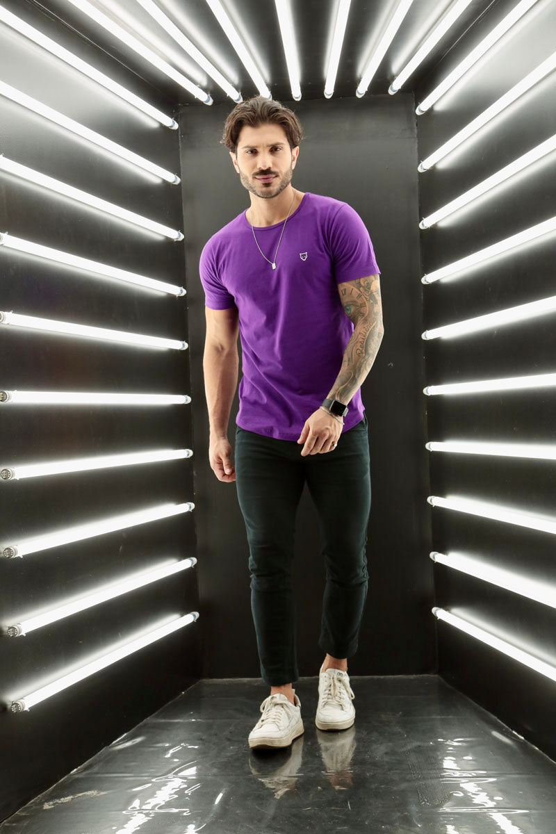 Camiseta Long Line Volk Culture Roxo