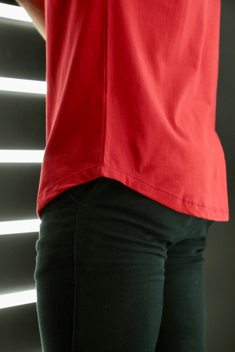 Camiseta Long Line Volk Culture Vermelha