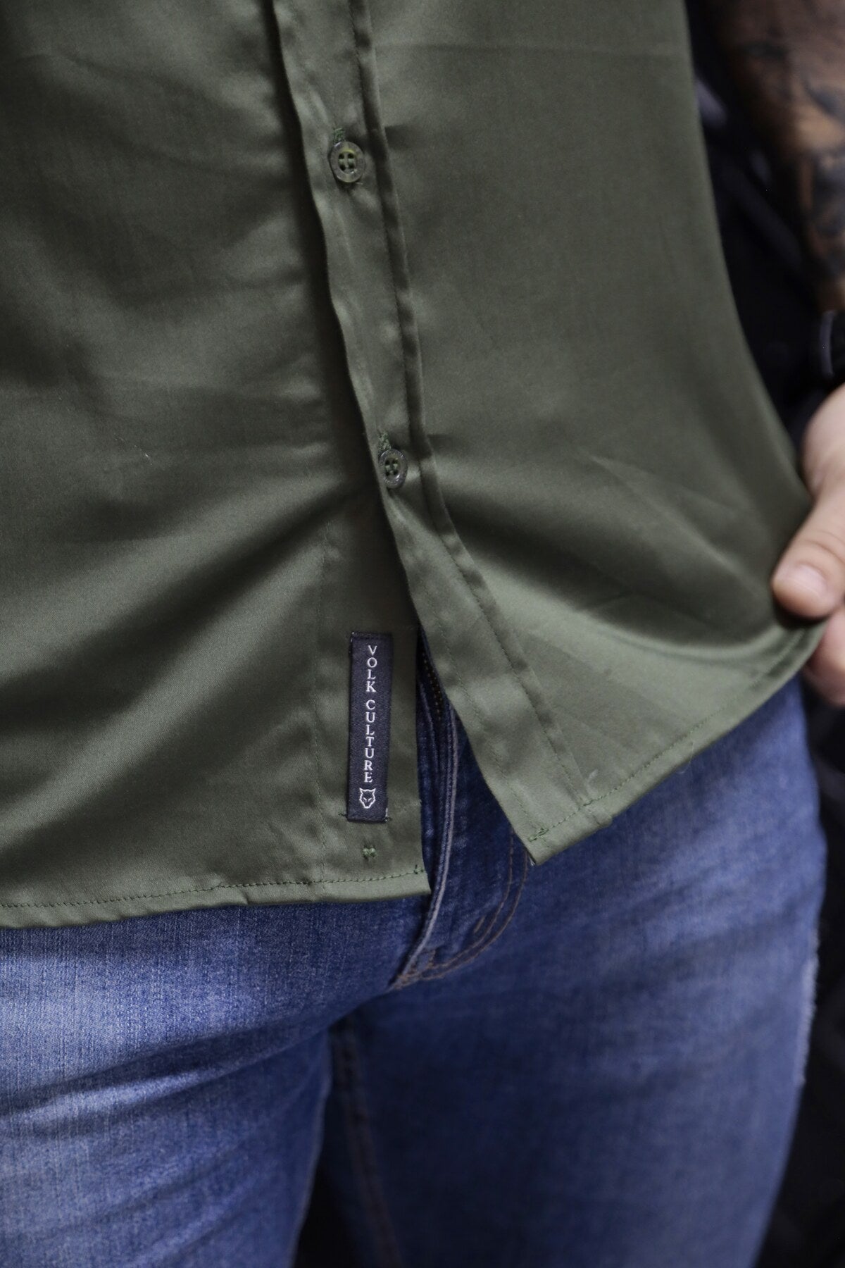 Camisa Manga Curta Social Gola Padre Verde Algodão Egípcio