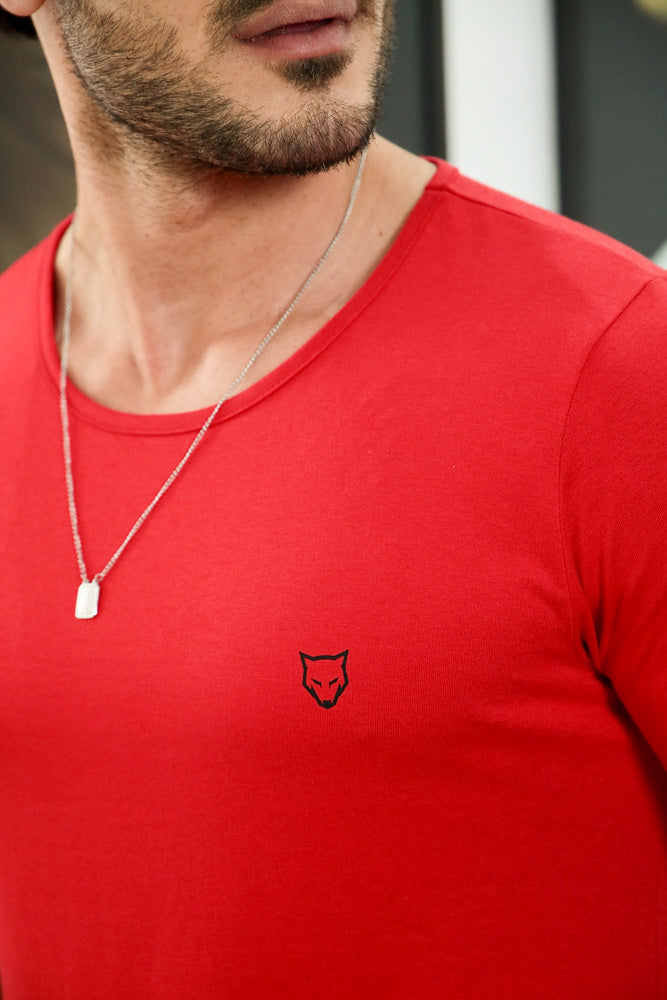 Camiseta Long Line Volk Culture Vermelha