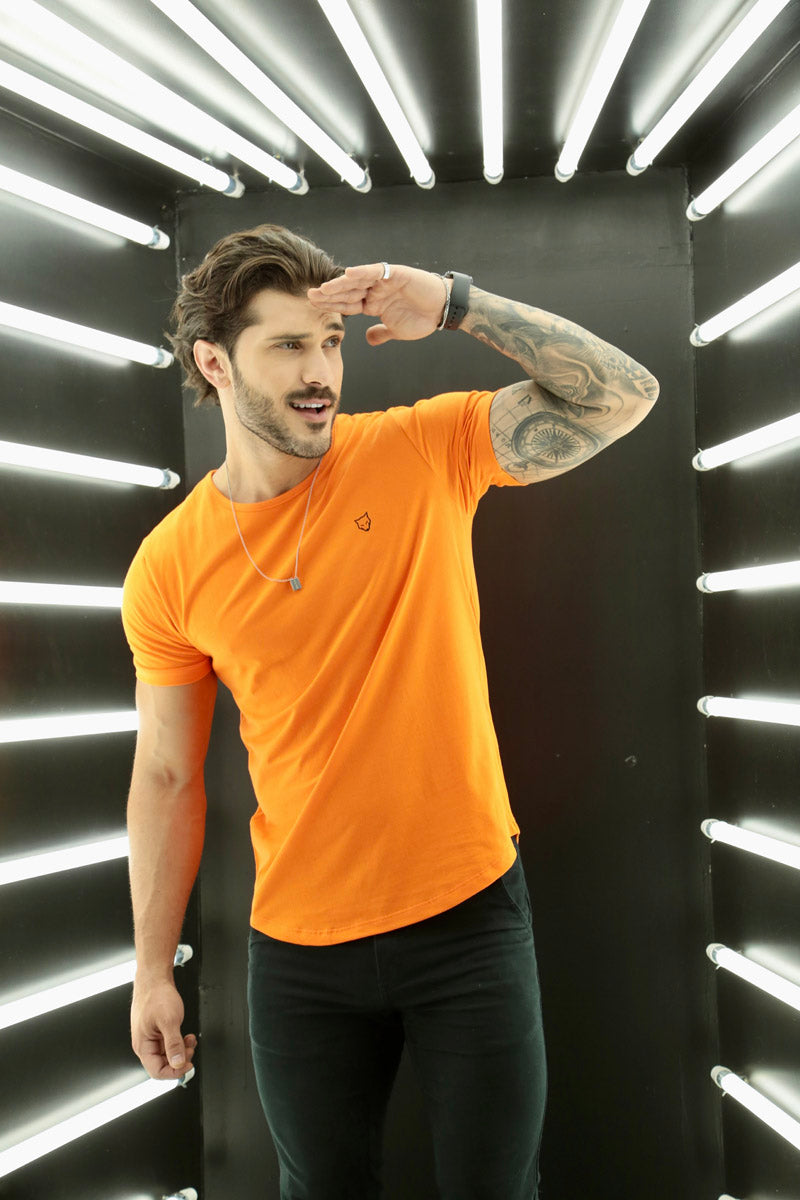 Camiseta Long Line Volk Culture Laranja