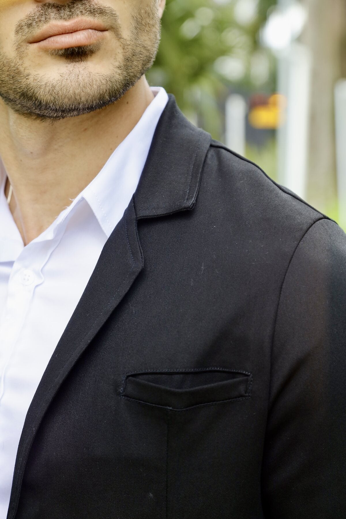 Blazer Sarja Alfaiataria Milano Masculina Preto