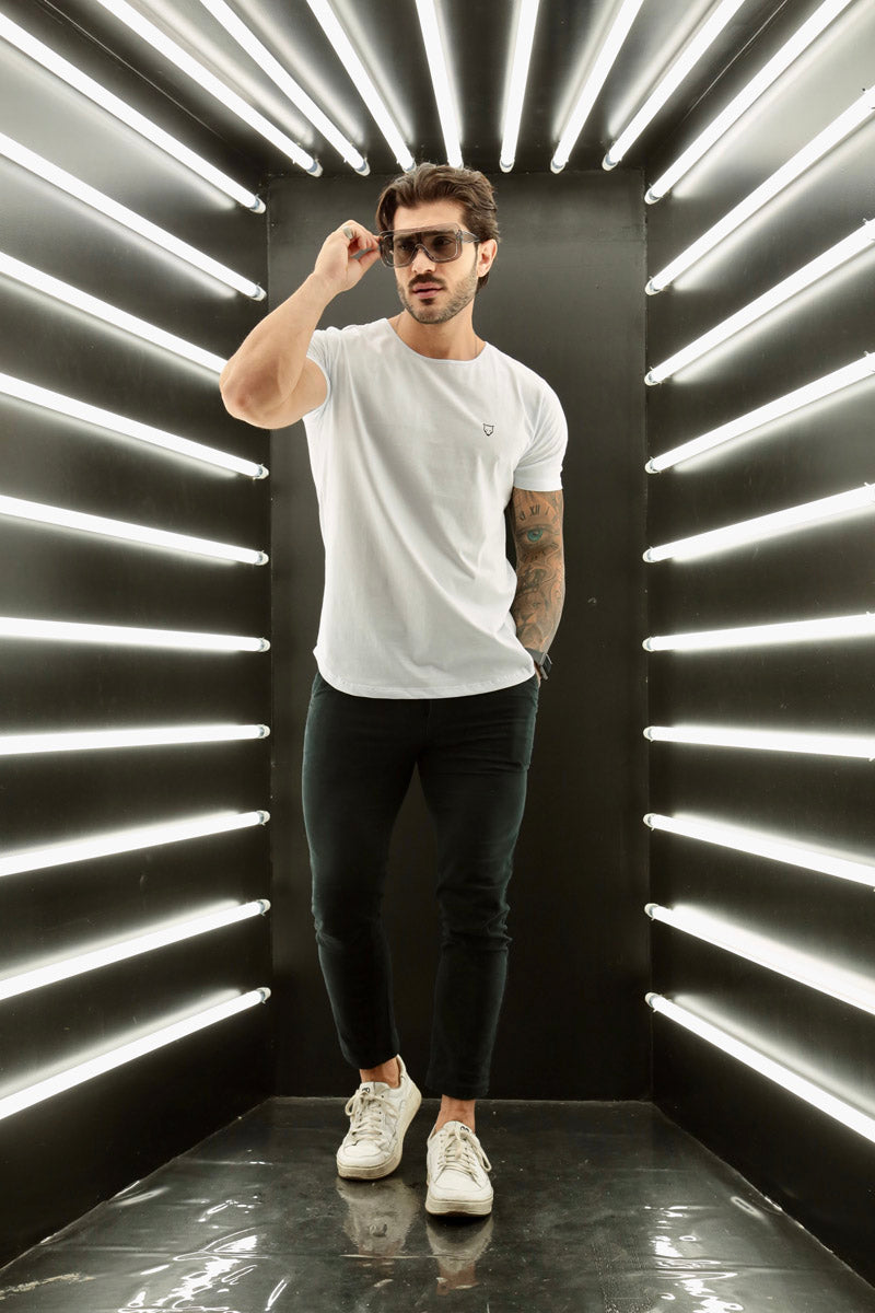 Camiseta Long Line Volk Culture Branca