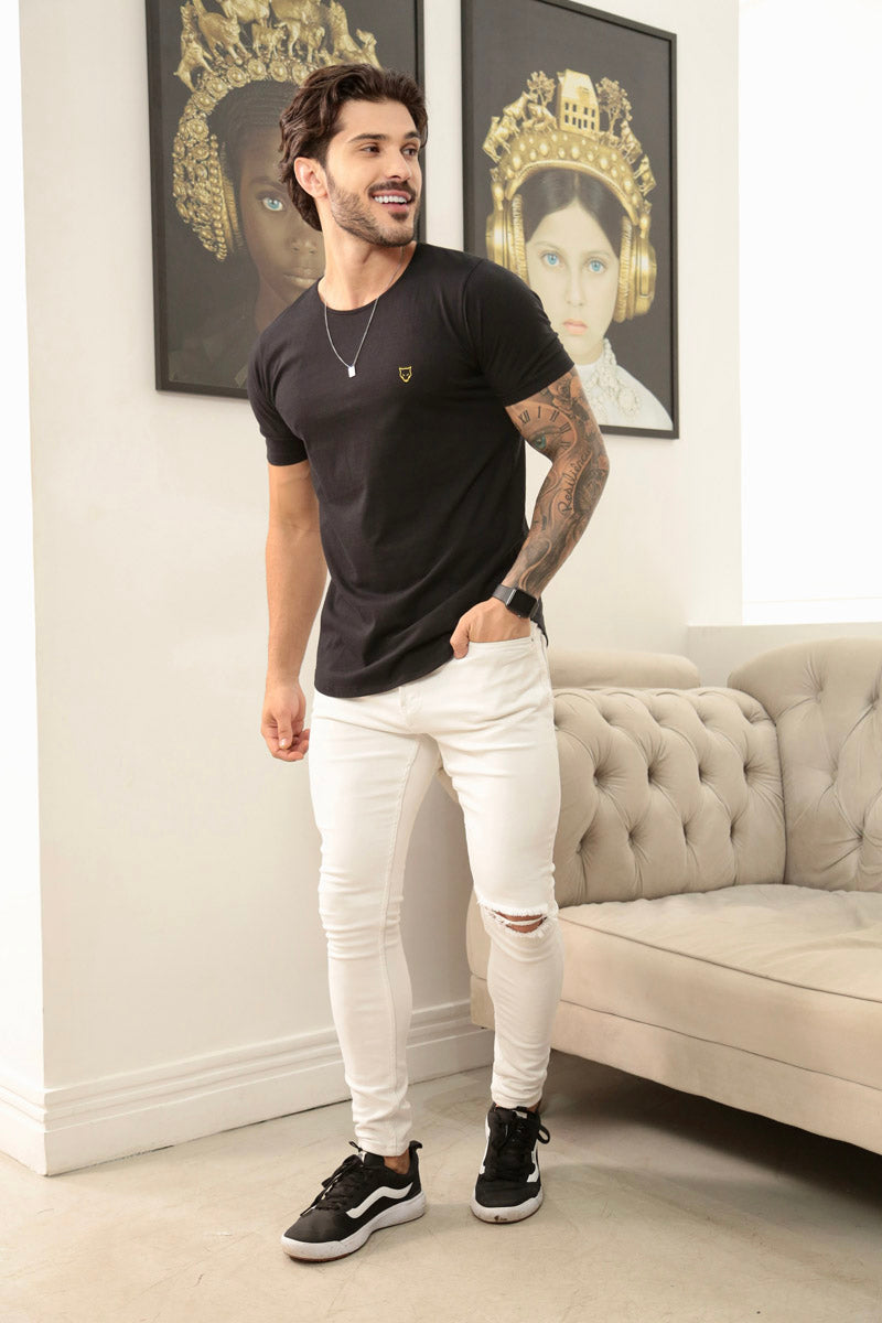 Camiseta Long Line Volk Culture Preta