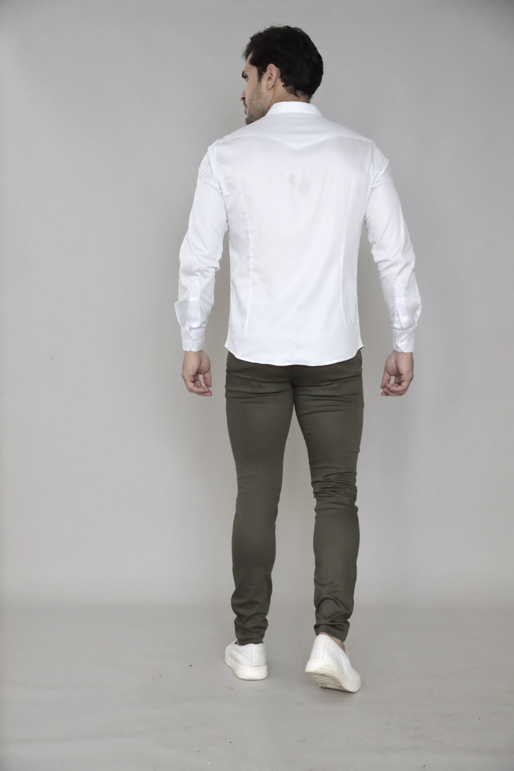 Camisa Social Gola Italiana Branca Algodão Egípcio Elegance Manga Longa