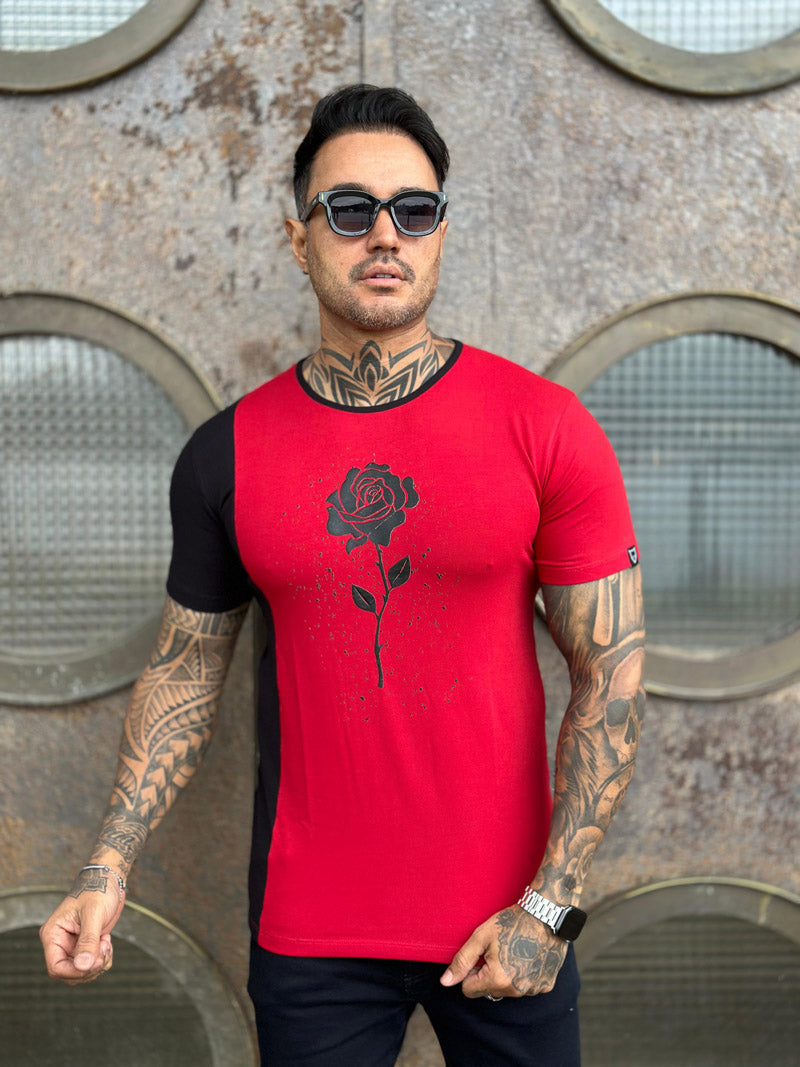 Camiseta Vermelha Cotton Volk Culture Silk Rosa