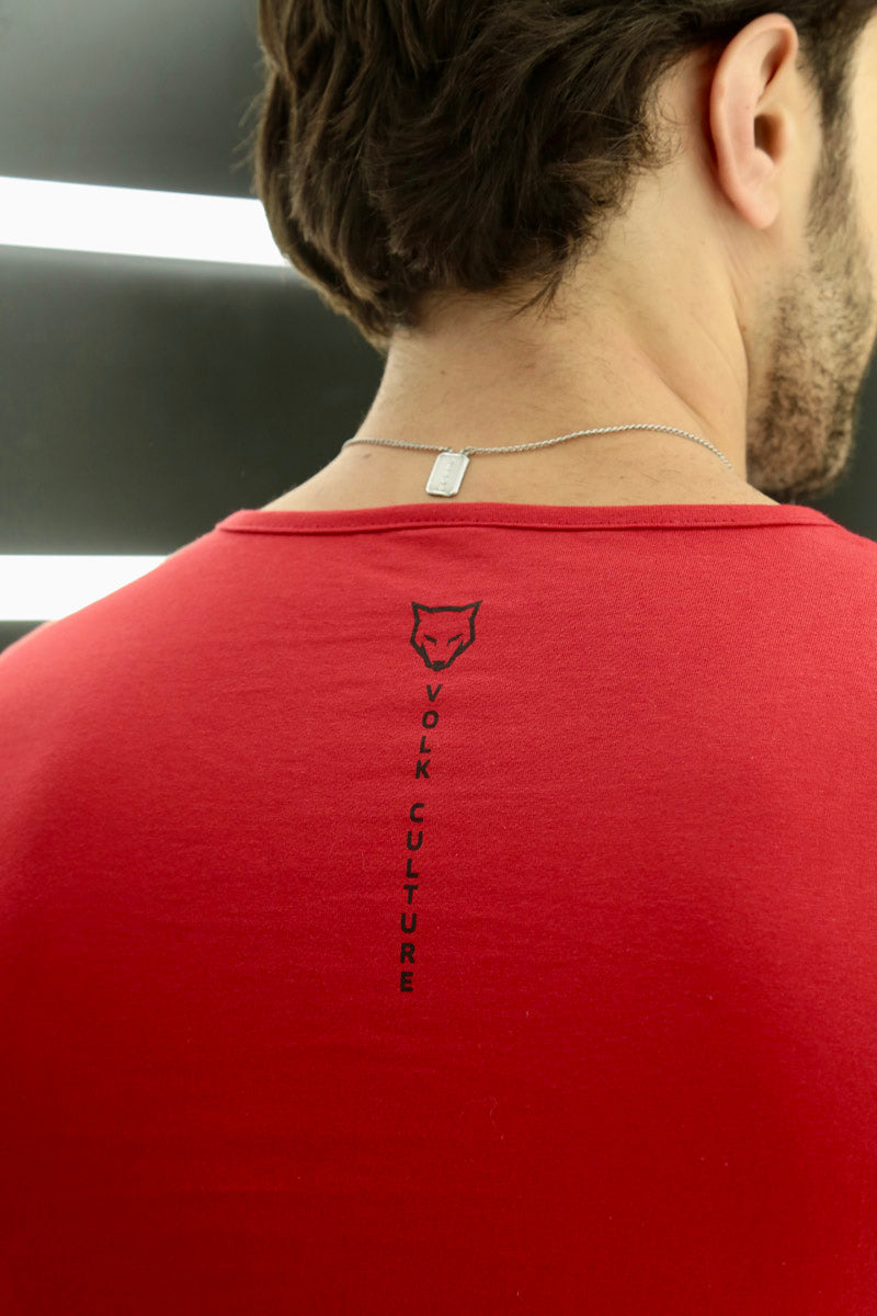 Camiseta Long Line Volk Culture Vermelha