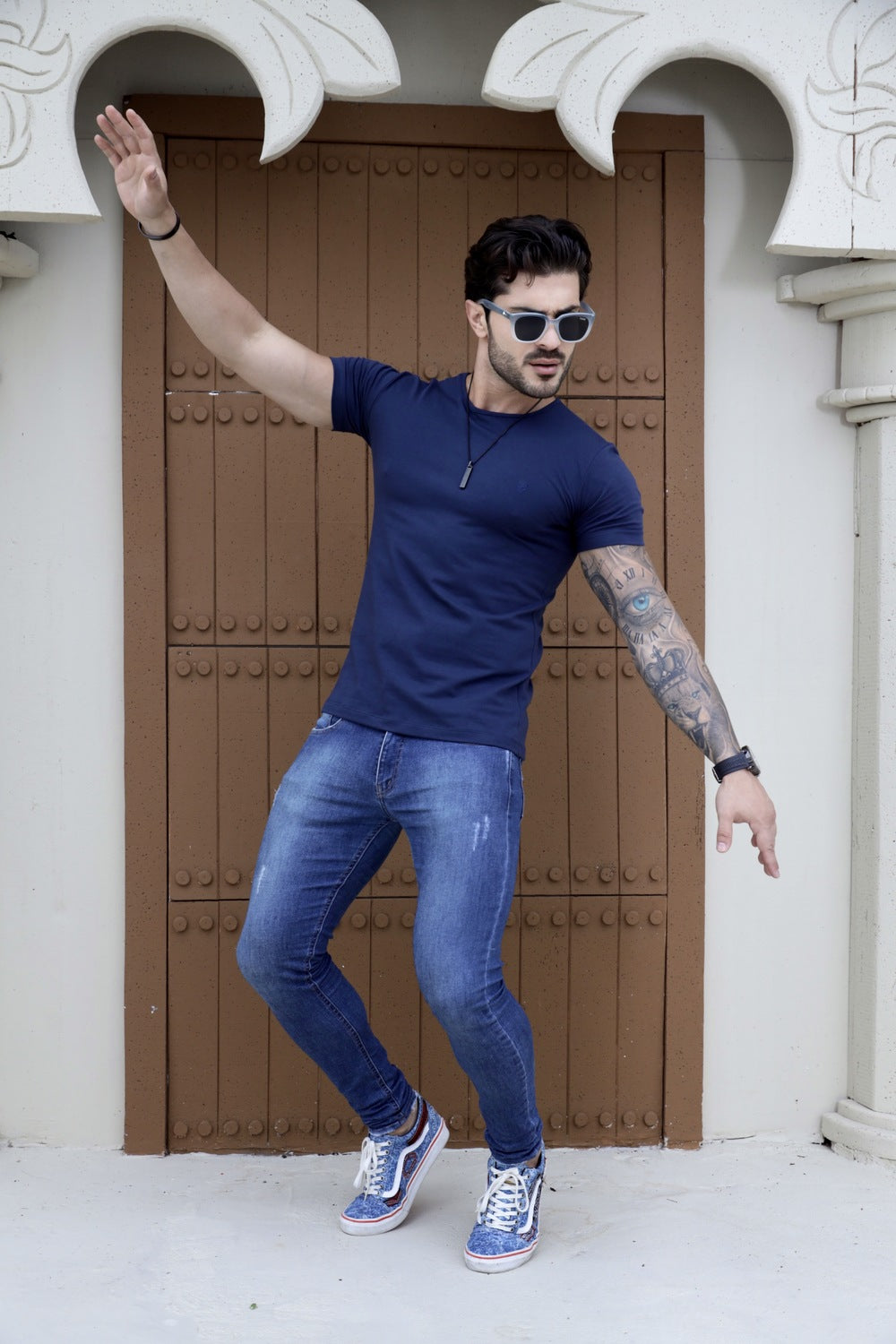 Camiseta Básica Cotton Azul Marinho Volk Culture