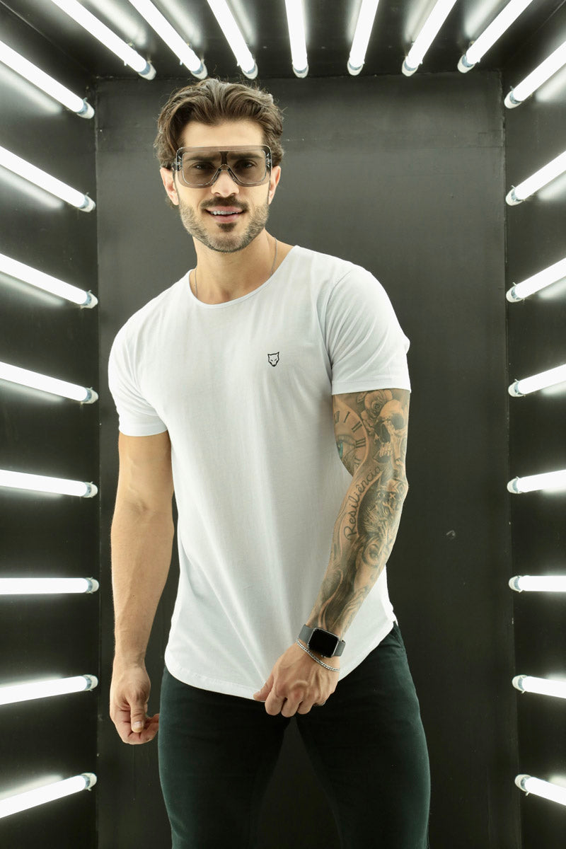 Camiseta Long Line Volk Culture Branca