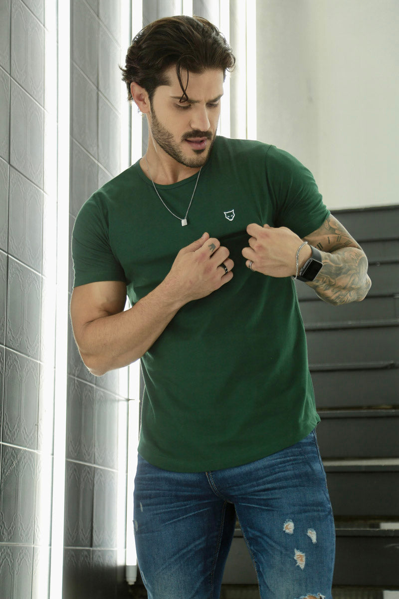 Camiseta Long Line Volk Culture Verde