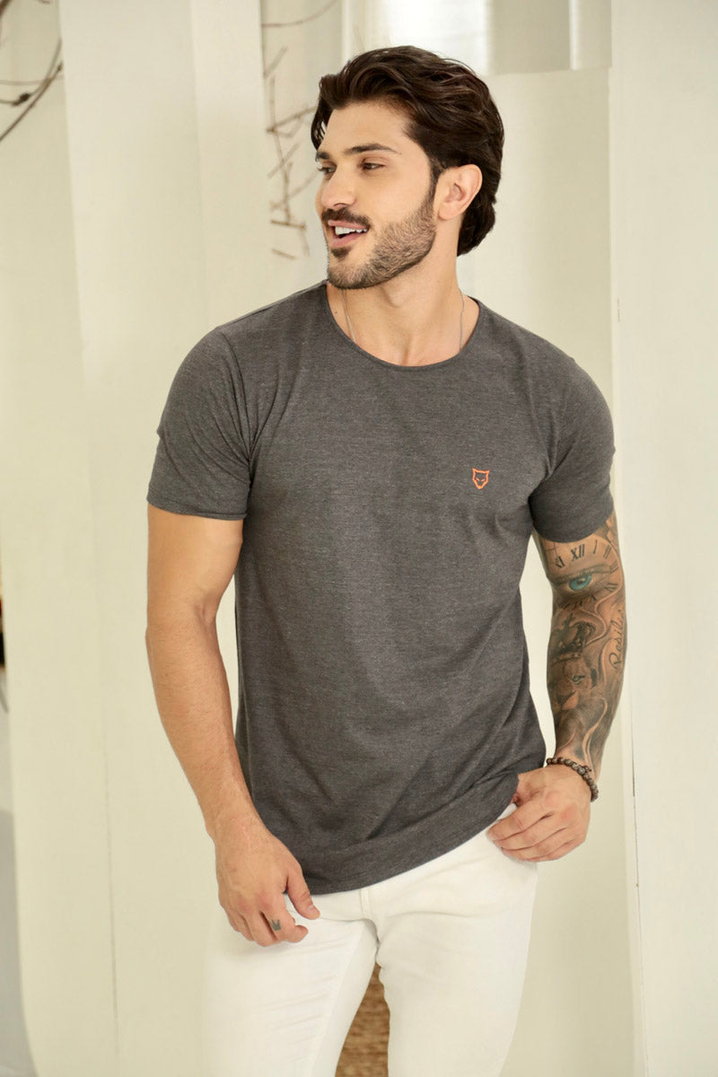 Camiseta Long Line Volk Culture Cinza