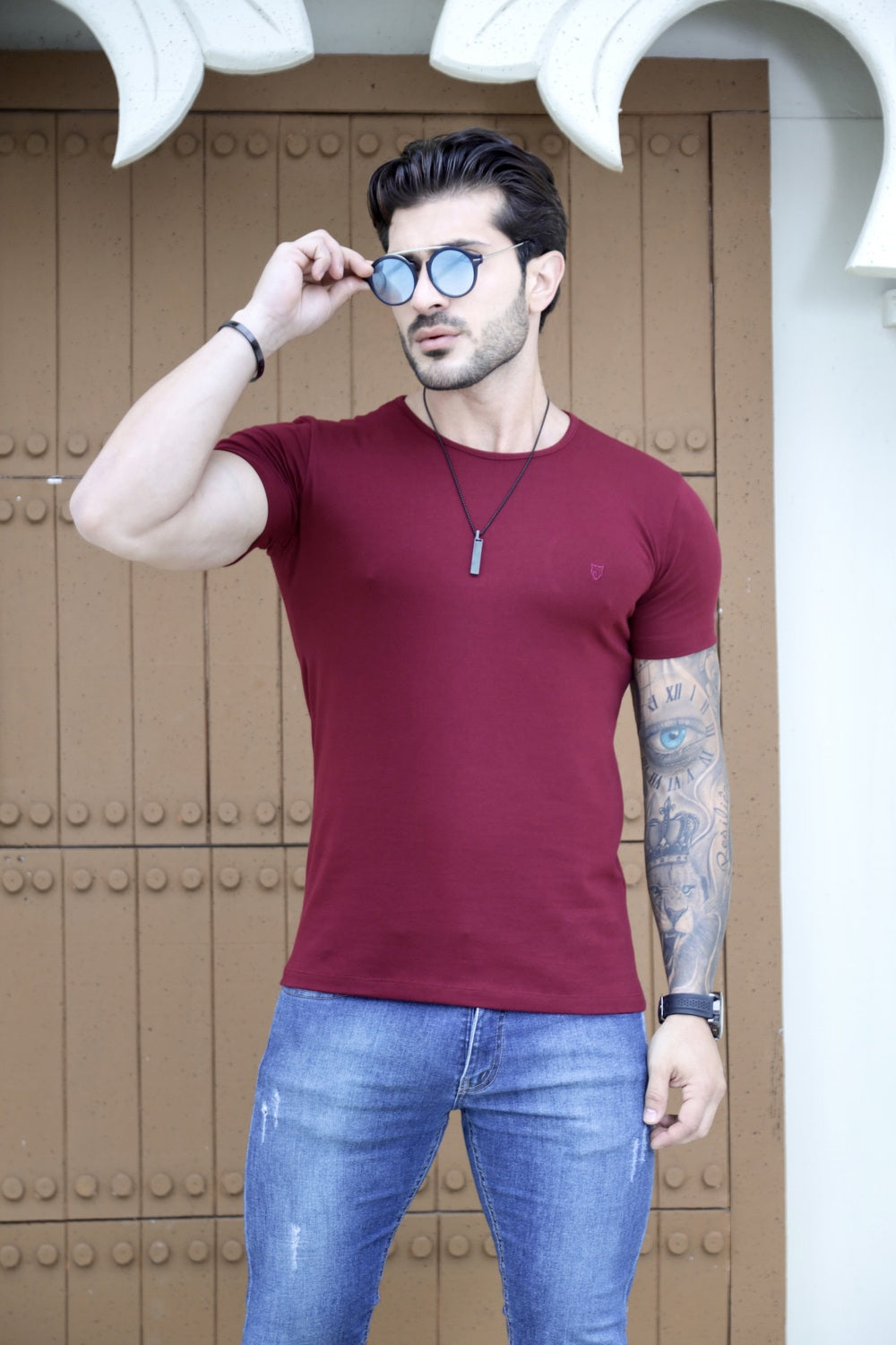 Camiseta Básica Cotton Vinho Volk Culture