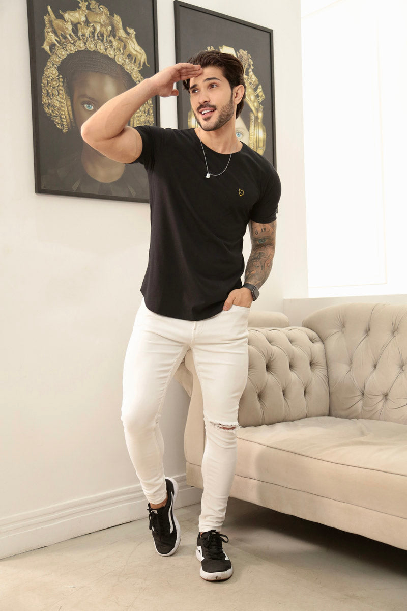 Camiseta Long Line Volk Culture Preta