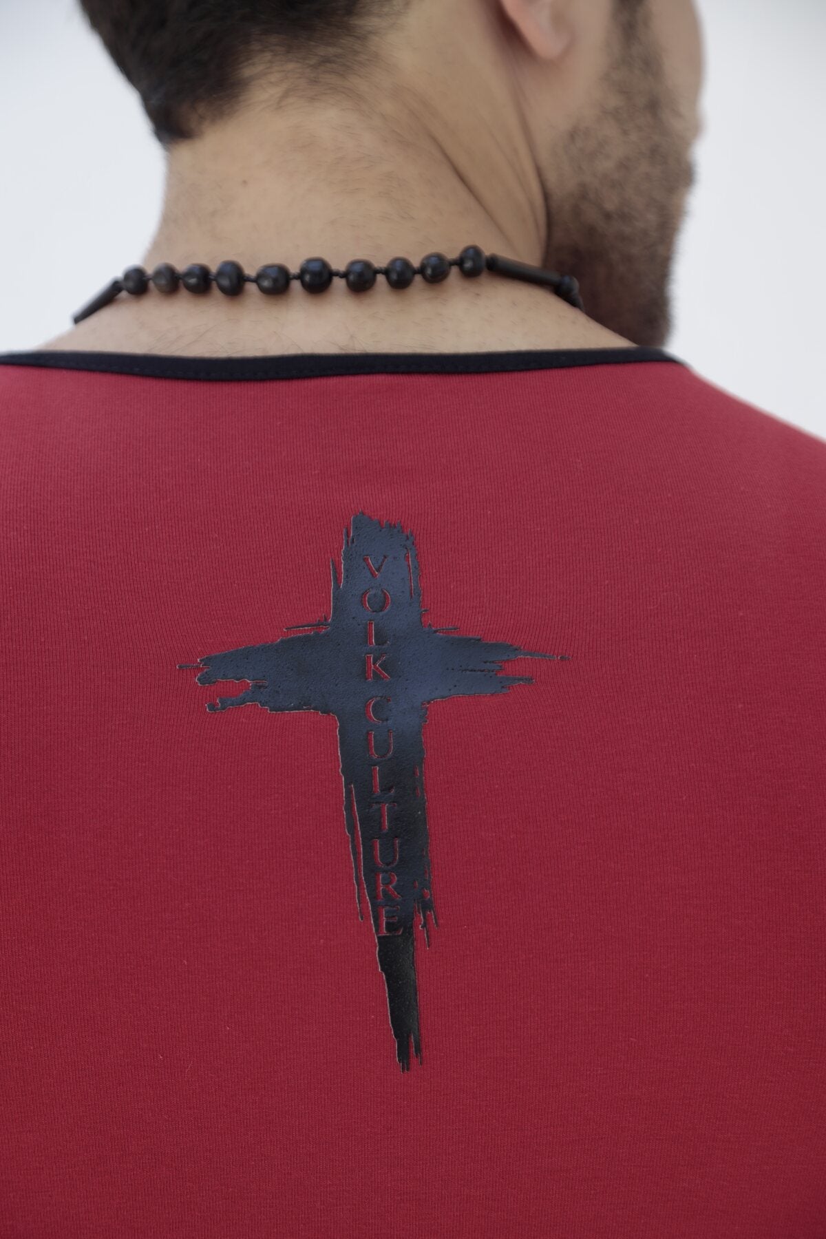 Camiseta Dual Cruz Vermelha e Preto Cotton