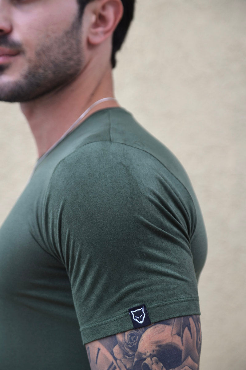 Camiseta Premium Masculina Suede Verde