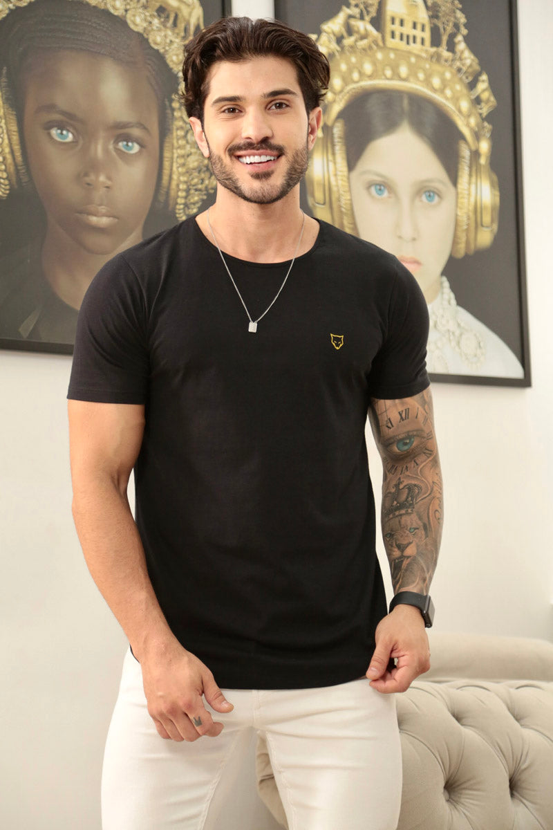 Camiseta Long Line Volk Culture Preta