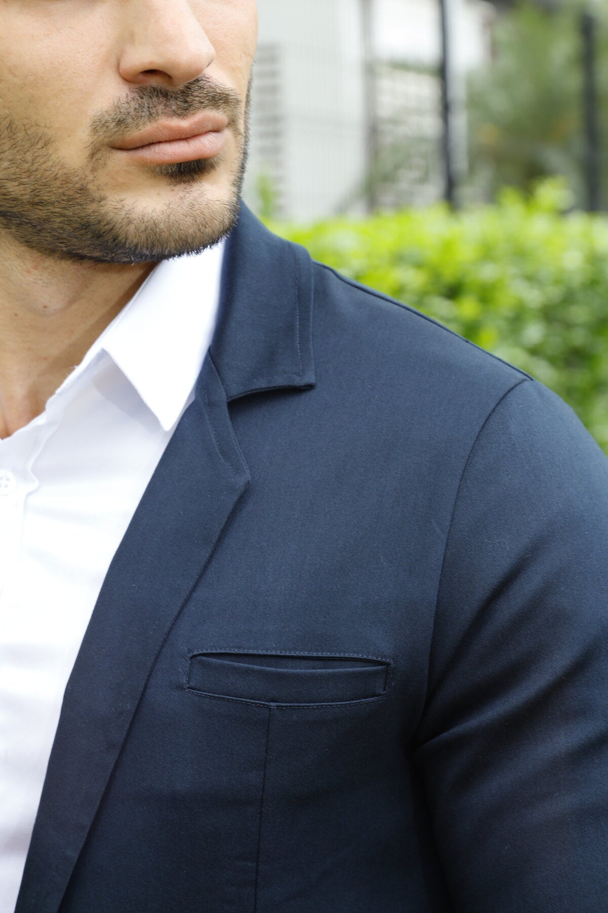 Blazer Sarja Alfaiataria Milano Masculina Azul Marinho