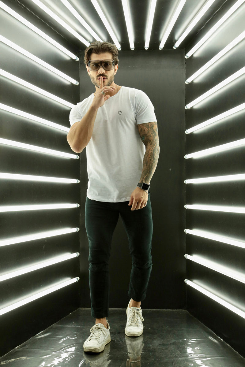 Camiseta Long Line Volk Culture Branca