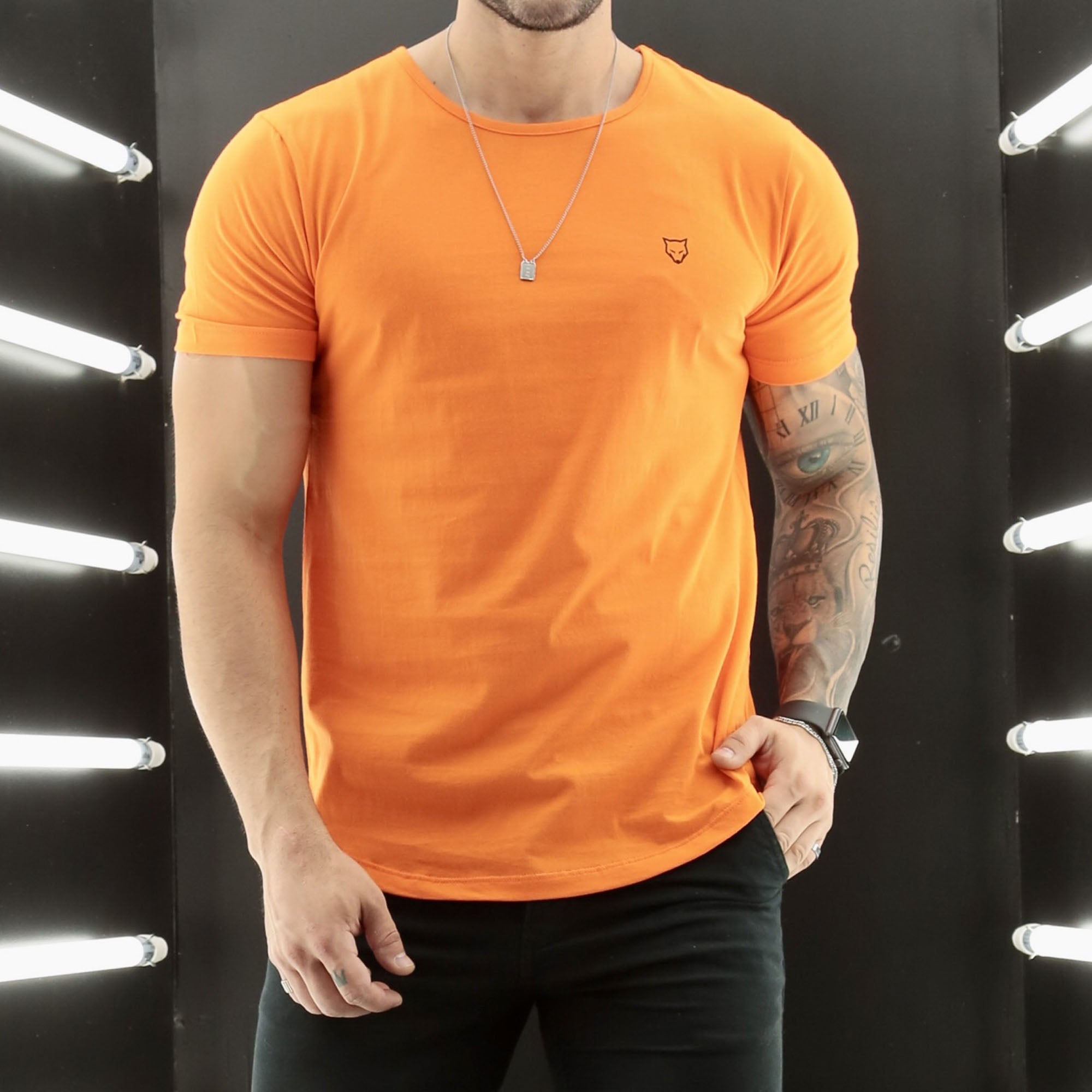 Camiseta Long Line Volk Culture Laranja