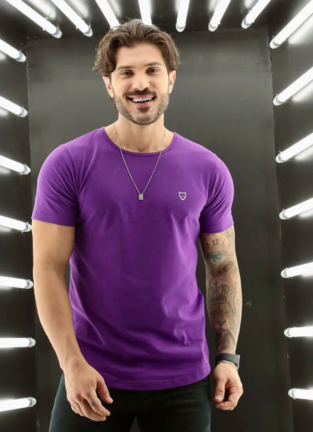 Camiseta Long Line Volk Culture Roxo