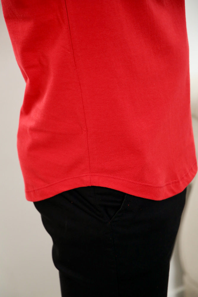 Camiseta Long Line Volk Culture Vermelha