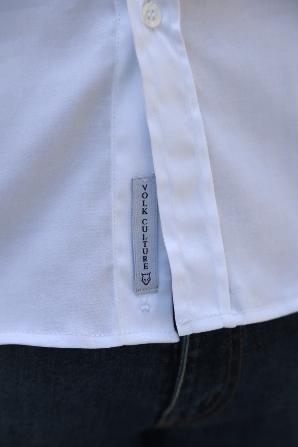 Camisa Manga Curta Social Gola Padre Branca Algodão Egípcio