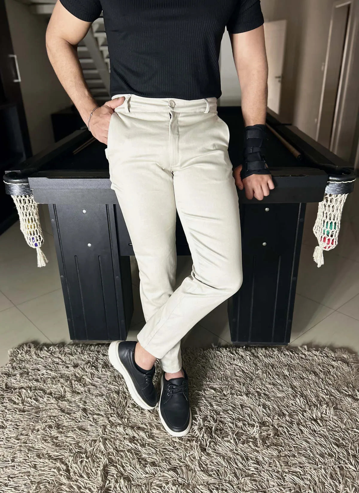 Calça Sarja Milano Masculina Bege