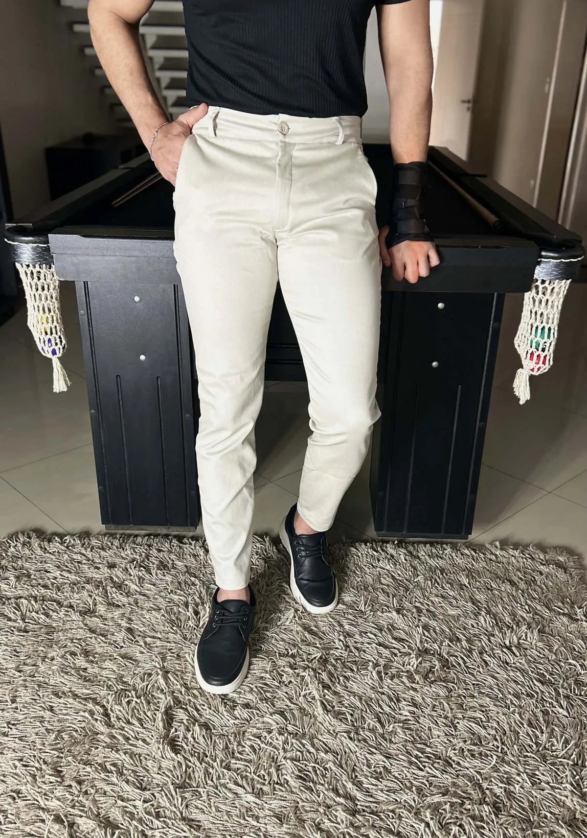 Calça Sarja Milano Masculina Bege