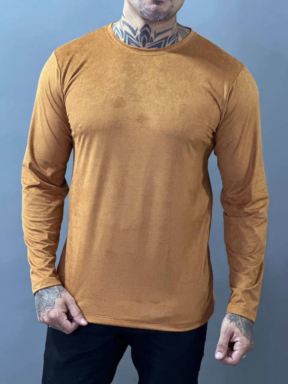 Camiseta Manga Longa Volk Culture Marrom Suede