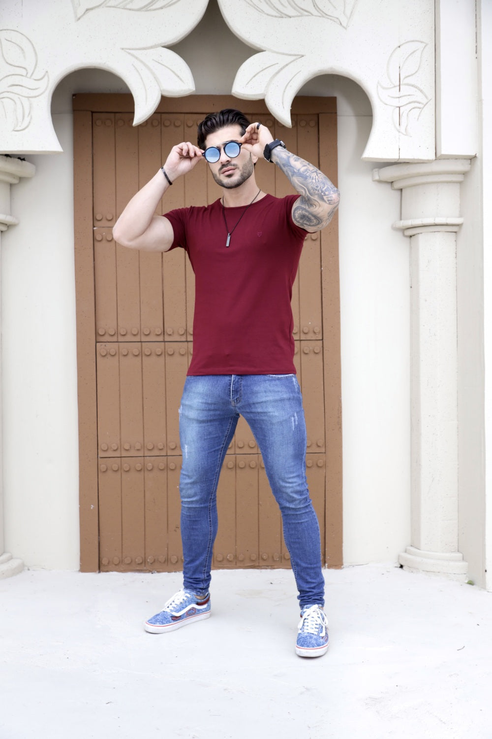 Camiseta Básica Cotton Vinho Volk Culture