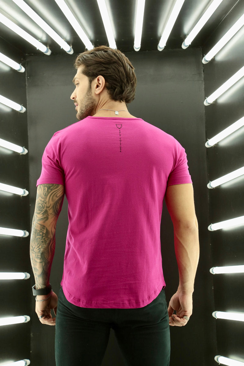 Camiseta Long Line Volk Culture Rosa