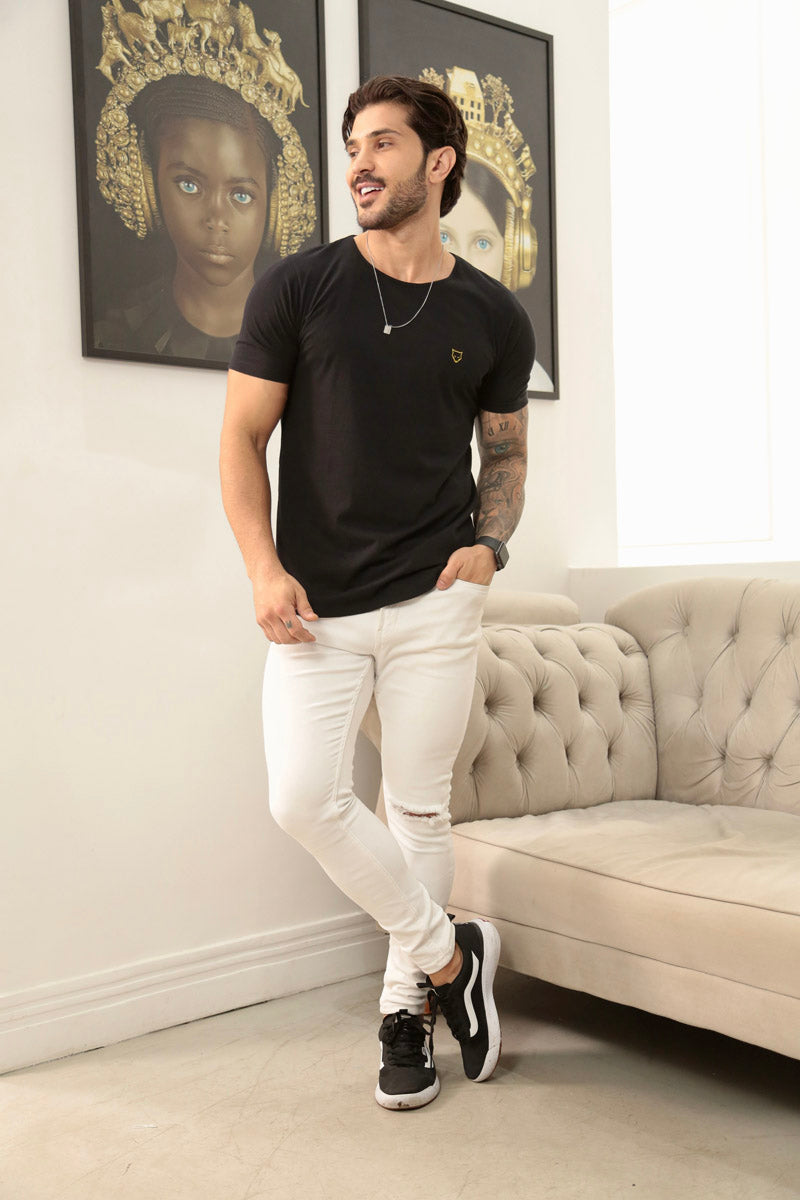 Camiseta Long Line Volk Culture Preta