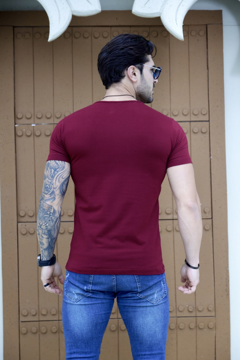 Camiseta Básica Cotton Vinho Volk Culture