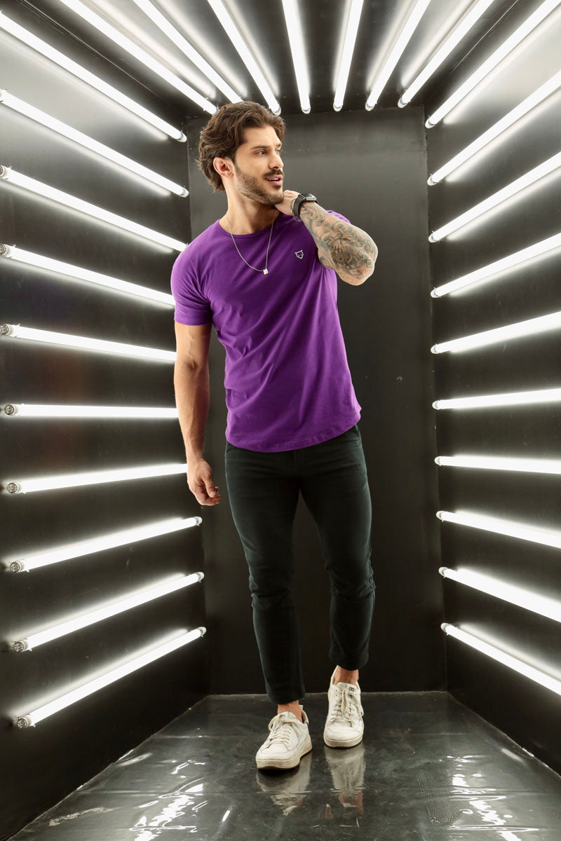 Camiseta Long Line Volk Culture Roxo
