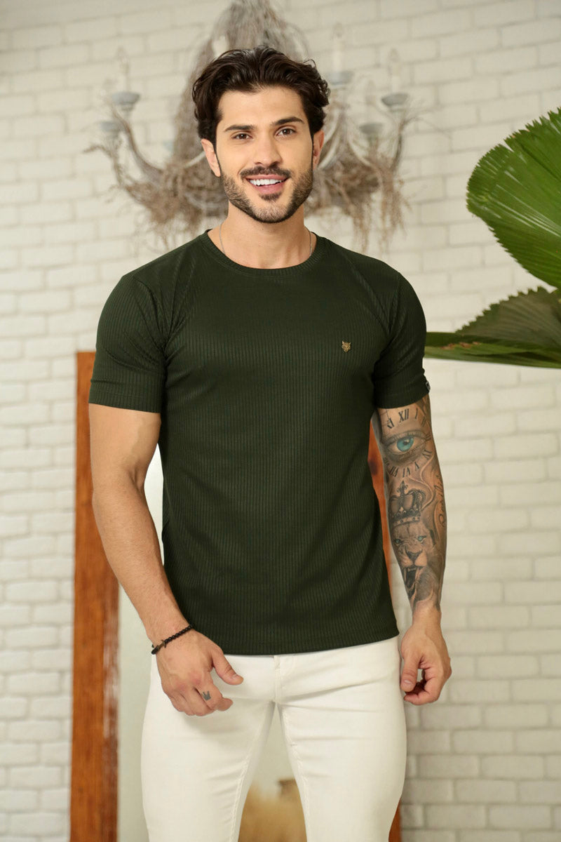 Camiseta Canelada Verde Escuro Volk Culture Supreme