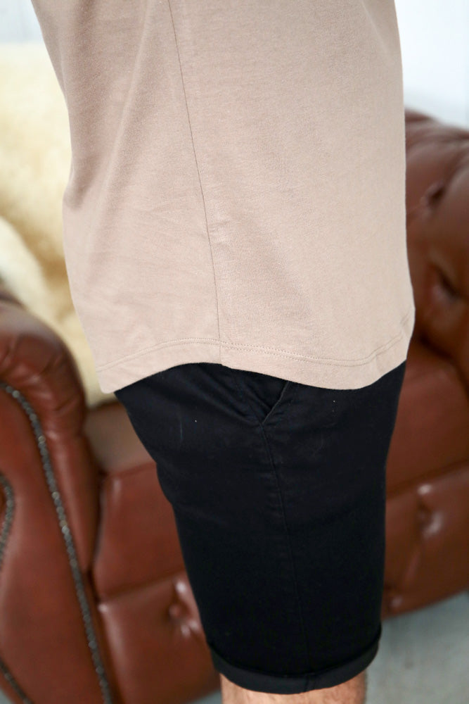 Camiseta Long Line Volk Culture Marrom